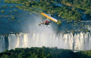 Microlight flight over the Victoria Falls
