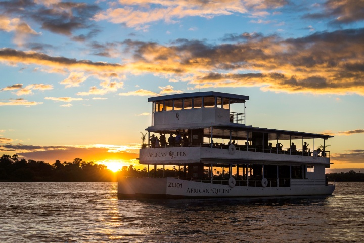 Spectacular Sunset on the Zambezi River