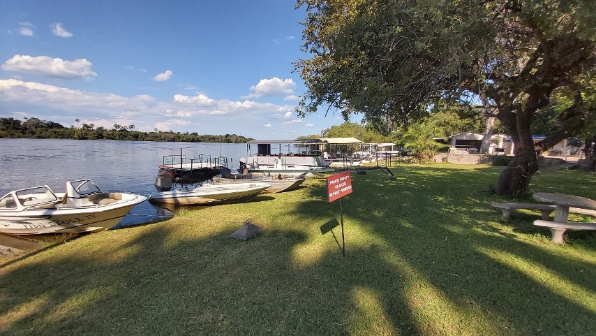 The Zambezi River at the Victoria Falls Boat Club in Zimbabwe March 18th 2021