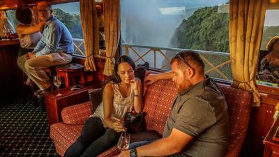 The Bushtracks Express on the Victoria Falls Bridge