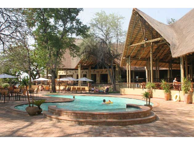 Poolside of the Chobe Safari Lodge Poolside of the Chobe Safari Lodge - Botswana
