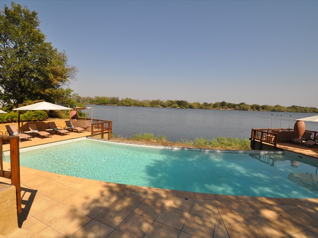 The pool right by the Zambezi River