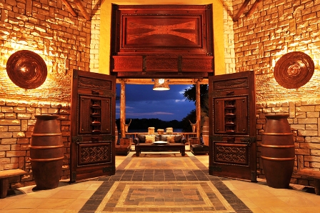 The entrance at David Livingstone Safari Lodge and Spa The entrance at David Livingstone Safari Lodge and Spa