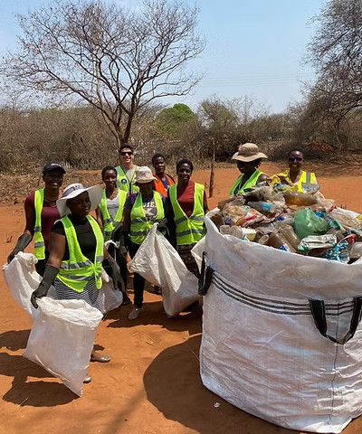 Plastic cleanup - Ele Collection, Victoria Falls, Zimbabwe