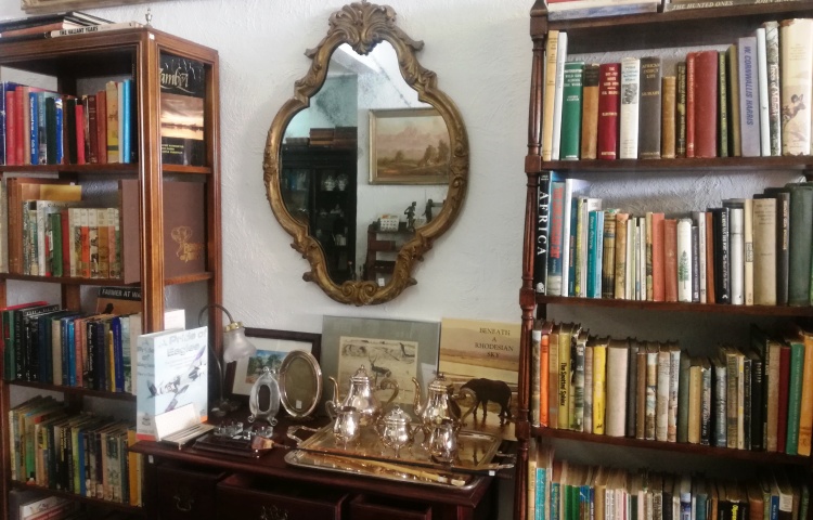 Zimbabwean antiques collectibles and books at Zambezia Books in Victoria Falls - Elephant's Walk Shopping Mall