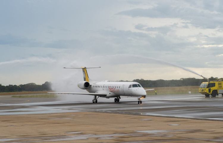 FastJet lands it's first Nelspruit-Victoria Falls flight - March 2022