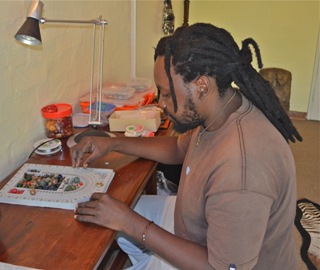 Gift, artist in Victoria Falls