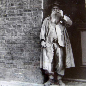 Herbert Robins with his pipe. Founder of possibly the first wildlife snactuary in southern Africa in Hwange National Park