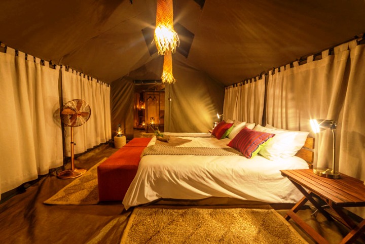 Beautiful tented rooms