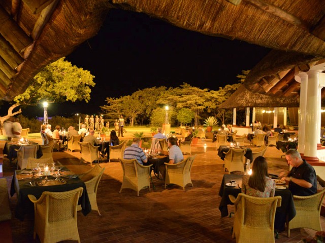 Jungle Junction at the Victoria Falls Hotel. A lively dining option in Victoria Falls, Zimbabwe
