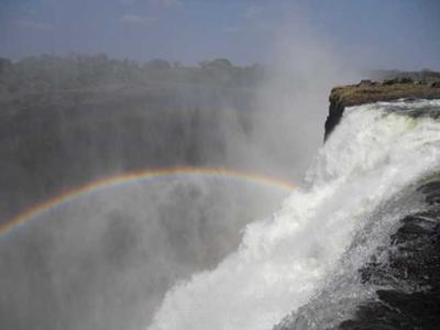 View from Livingstone Island of Main Falls