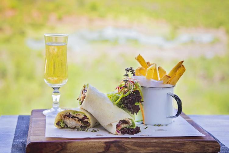 Lunch menu at Makuwa-kuwa restaurant at the Victoria Falls Safari Lodge - Zimbabwe