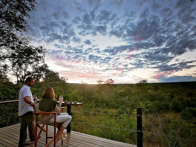 The view from the deck The view of the bush from Masuwe Lodge in Victoria Falls, Zimbabwe
