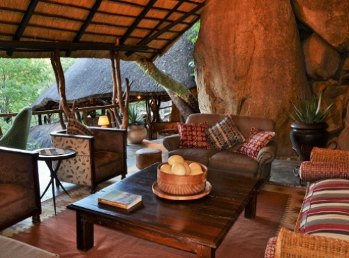 Lounge of Amalinda Lodge - Matobo Hills, Zimbabwe