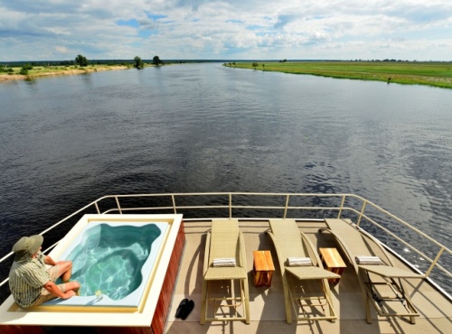 Chobe Princess houseboat on the Chobe River, Namibia