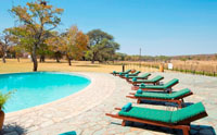 The pool at Hwange Safari Lodge near Hwange National Park, Zimbabwe