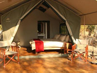 Tented and self-catering Kapula Camp in Hwange National Park, Zimbabwe