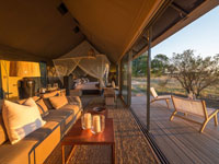 Spacious safari rooms at Linkwasha Camp, Hwange National Park, Zimbabwe