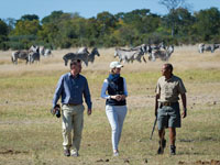 Guided walk at Linkwasha Camp, Hwange National Park - Zimbabwe