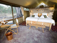 Safari rooms at Little Makalolo Camp, Hwange National Park, Zimbabwe