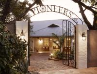 Entrance to Pioneers Lodge in Victoria Falls, Zimbabwe