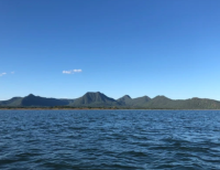 Lake Kyle now Lake Muturikwi, from Romelda Retreat Resort, Zimbabwe