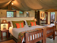 Deluxe room at The Hide Safari Camp in Hwange National Park, Zimbabwe