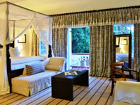 The honeymoon suite at the legendary Victoria Falls Hotel in Zimbabwe