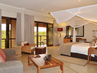 Afro-inspired suites at Victoria Falls Safari Club in Zimbabwe