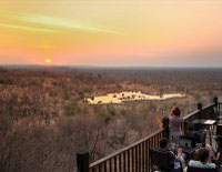 The view of the vast Zambezi National Park from Victoria Falls Safari Lodge, Victoria Falls, Zimbabawe