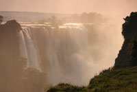 The mighty Victoria Falls in the morning, Zimbabwe