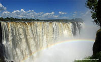 The mighty Victoria Falls seen from Zimbabwe