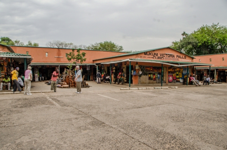 Mukuni Curio shop at Victoria Falls rainforest - Zambia