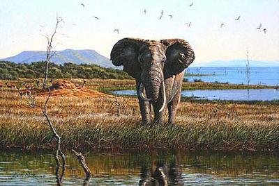 The bull as he was depicted in a recent painting by Larry Norton