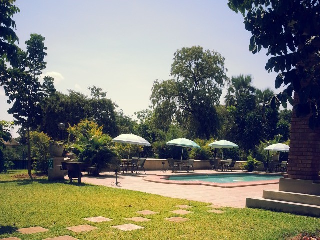 The pool area in the campsite