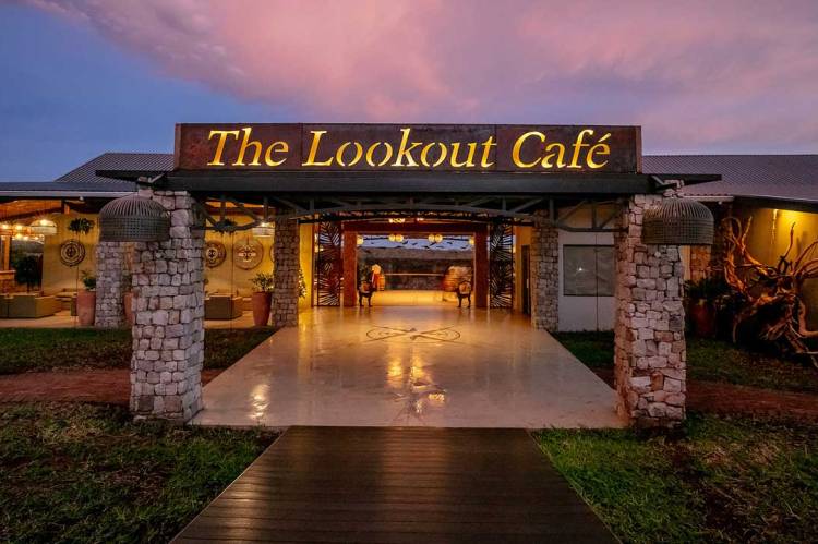 Entrance of the Lookout Cafe above the Zambezi River - Victoria Falls, Zimbabwe