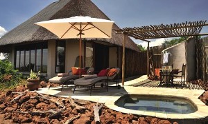 Front view of a room at Ngoma Safari Lodge - Chobe, Botswanan Front view of a room at Ngoma Safari Lodge - Chobe, Botswanan
