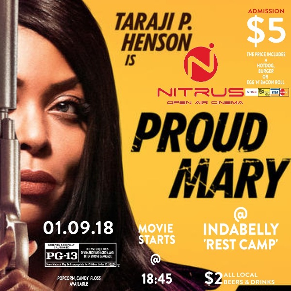 Proud Mary movie under the stars in Victoria Falls, Zimbabwe