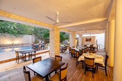 Nkosi Lodge restaurant in, Victoria Falls Zimbabwe