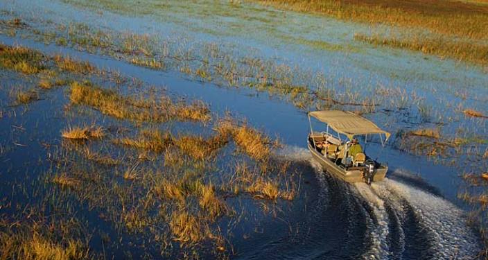 Flooding delta in the dry season