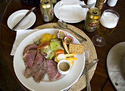 lunch at the pool bar