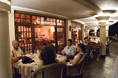 Waiting for dinner on the terrace