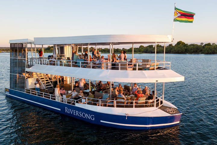 Riversong cruise boat on the Zambezi River - perfect for sundowners