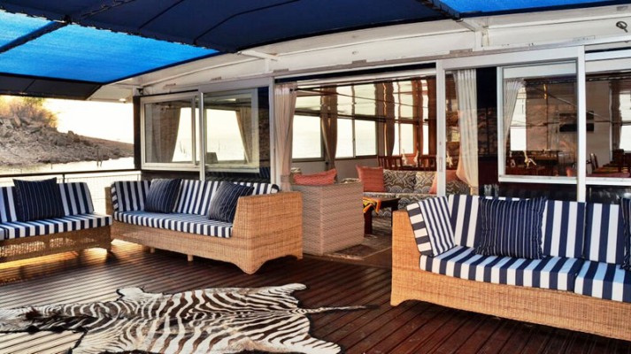 Spacious chill area on the top deck