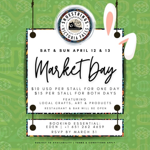 Shostrings Backapackers Easter Market weekend in Victoria Falls, Zimbabwe