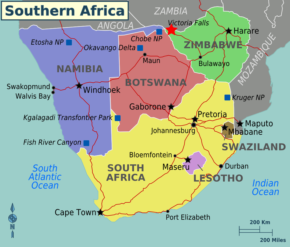 Victoria Falls Location On Africa Map Franny Antonietta
