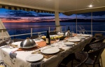 Dining table on the upper deck