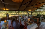 Dining in the main tent