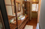 With handbasin and shower