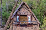 The A-frame guest chalets
